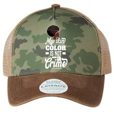 My Skin Color Is Not A Crime Motif For African Americans Meaningful Gift Legacy Tie Dye Trucker Hat