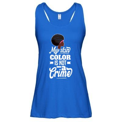 My Skin Color Is Not A Crime Motif For African Americans Meaningful Gift Ladies Essential Flowy Tank