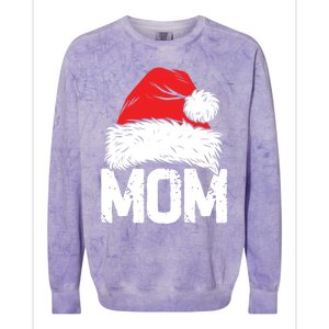 Mom Santa Christmas Family Matching Pajamas Mama Xmas Funny Gift Meaningful Gift Colorblast Crewneck Sweatshirt