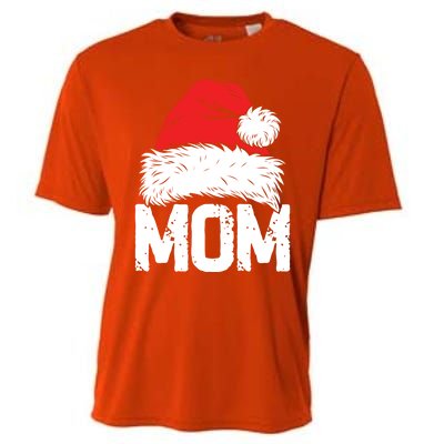 Mom Santa Christmas Family Matching Pajamas Mama Xmas Funny Gift Meaningful Gift Cooling Performance Crew T-Shirt