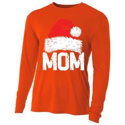 Mom Santa Christmas Family Matching Pajamas Mama Xmas Funny Gift Meaningful Gift Cooling Performance Long Sleeve Crew