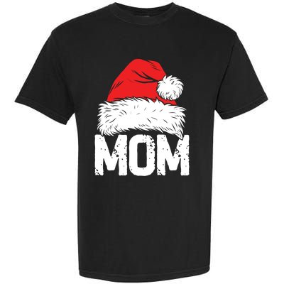 Mom Santa Christmas Family Matching Pajamas Mama Xmas Funny Gift Meaningful Gift Garment-Dyed Heavyweight T-Shirt