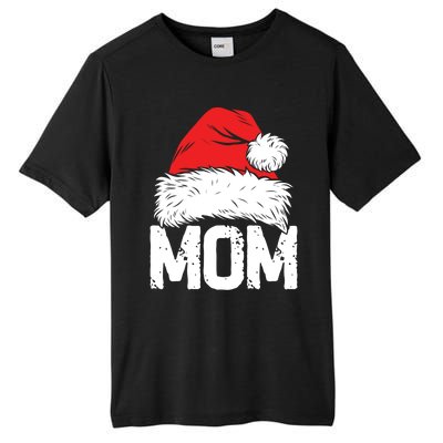 Mom Santa Christmas Family Matching Pajamas Mama Xmas Funny Gift Meaningful Gift Tall Fusion ChromaSoft Performance T-Shirt