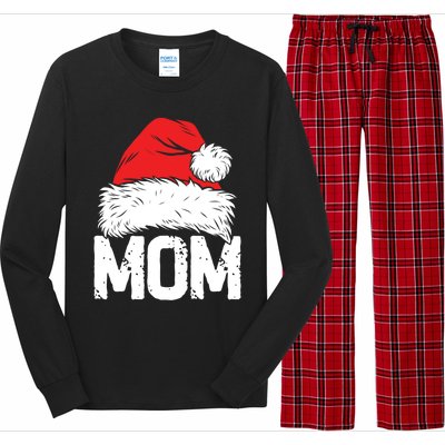 Mom Santa Christmas Family Matching Pajamas Mama Xmas Funny Gift Meaningful Gift Long Sleeve Pajama Set