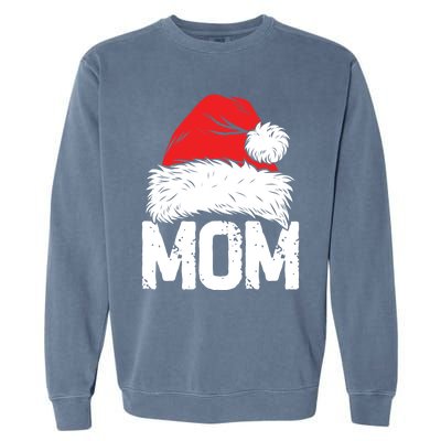 Mom Santa Christmas Family Matching Pajamas Mama Xmas Funny Gift Meaningful Gift Garment-Dyed Sweatshirt