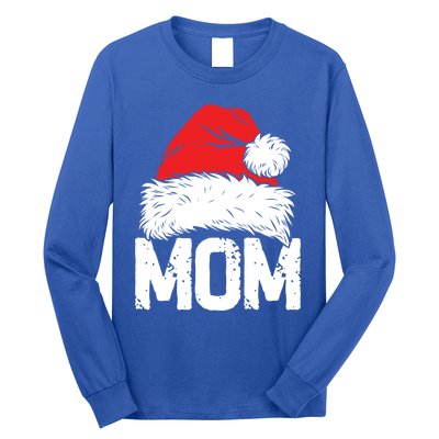 Mom Santa Christmas Family Matching Pajamas Mama Xmas Funny Gift Meaningful Gift Long Sleeve Shirt