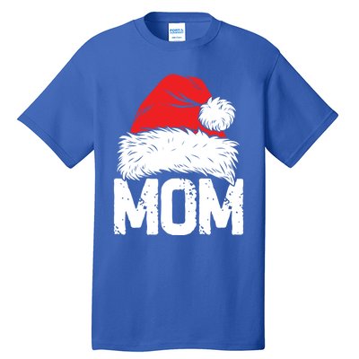 Mom Santa Christmas Family Matching Pajamas Mama Xmas Funny Gift Meaningful Gift Tall T-Shirt