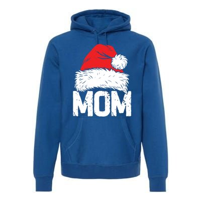 Mom Santa Christmas Family Matching Pajamas Mama Xmas Funny Gift Meaningful Gift Premium Hoodie