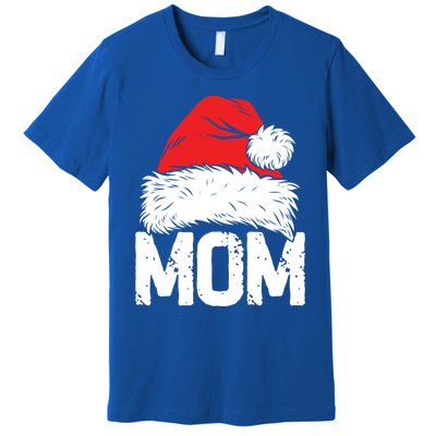 Mom Santa Christmas Family Matching Pajamas Mama Xmas Funny Gift Meaningful Gift Premium T-Shirt