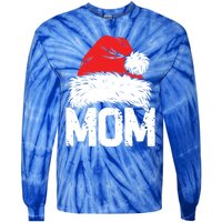 Mom Santa Christmas Family Matching Pajamas Mama Xmas Funny Gift Meaningful Gift Tie-Dye Long Sleeve Shirt