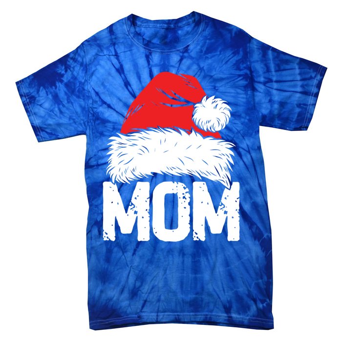 Mom Santa Christmas Family Matching Pajamas Mama Xmas Funny Gift Meaningful Gift Tie-Dye T-Shirt