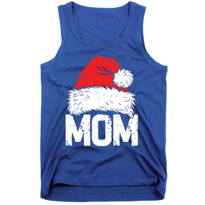 Mom Santa Christmas Family Matching Pajamas Mama Xmas Funny Gift Meaningful Gift Tank Top