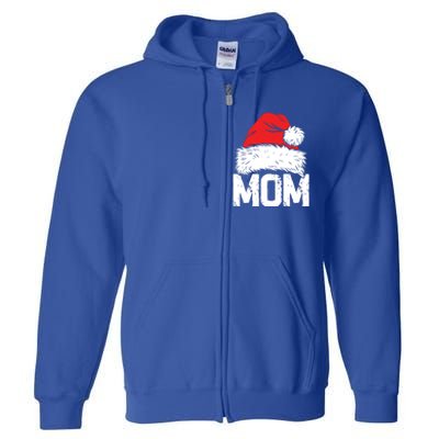 Mom Santa Christmas Family Matching Pajamas Mama Xmas Funny Gift Meaningful Gift Full Zip Hoodie