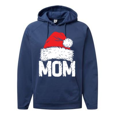 Mom Santa Christmas Family Matching Pajamas Mama Xmas Funny Gift Meaningful Gift Performance Fleece Hoodie