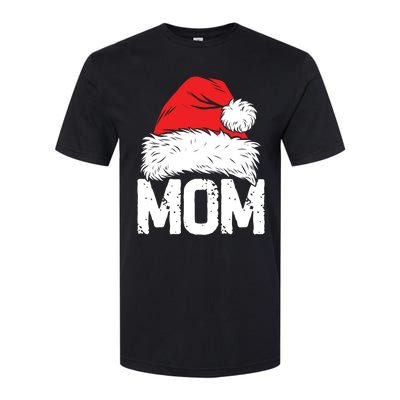 Mom Santa Christmas Family Matching Pajamas Mama Xmas Funny Gift Meaningful Gift Softstyle CVC T-Shirt