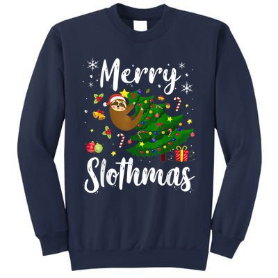 Merry Slothmas Christmas Sloth Lover Xmas Pajamas Christmas Sweatshirt