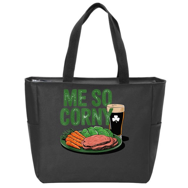 Me So Corny Happy Patricks Day Irish Beer Zip Tote Bag
