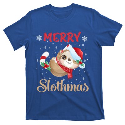 Merry Slothmas Christmas Pajama For Sloth Lovers Gift T-Shirt