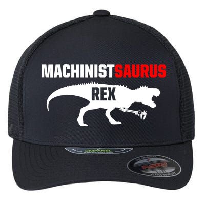 Machinist SaurusRex CNC Machine Operator Machining Flexfit Unipanel Trucker Cap