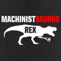Machinist SaurusRex CNC Machine Operator Machining Crop Fleece Hoodie