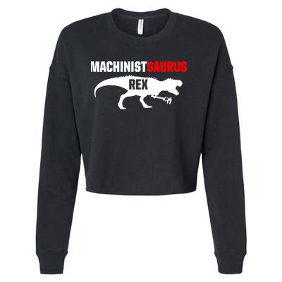 Machinist SaurusRex CNC Machine Operator Machining Cropped Pullover Crew