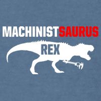 Machinist SaurusRex CNC Machine Operator Machining Garment-Dyed Sweatshirt