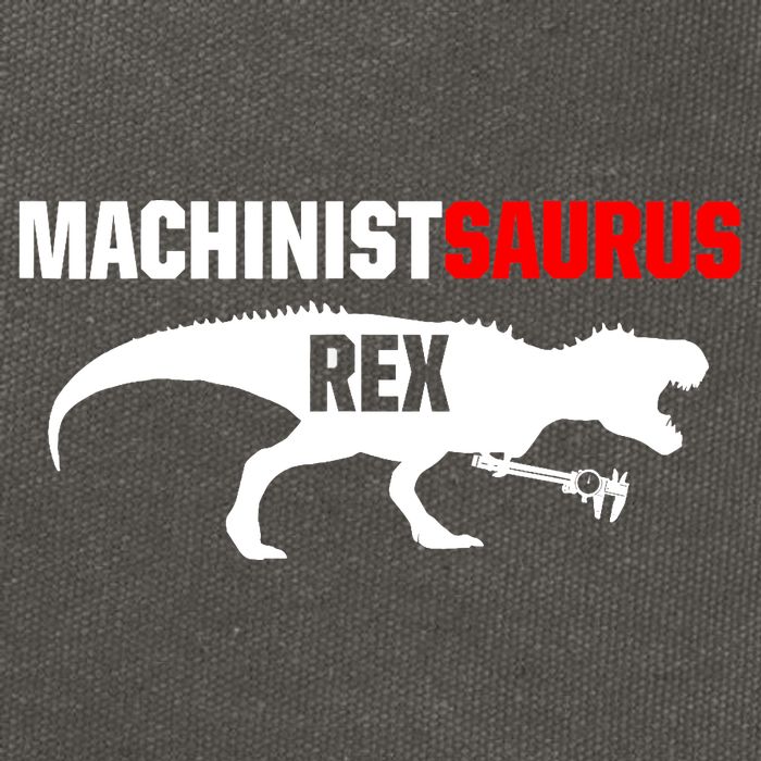 Machinist SaurusRex CNC Machine Operator Machining Cotton Canvas Backpack