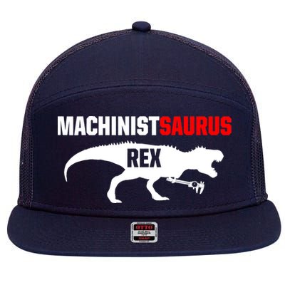 Machinist SaurusRex CNC Machine Operator Machining 7 Panel Mesh Trucker Snapback Hat