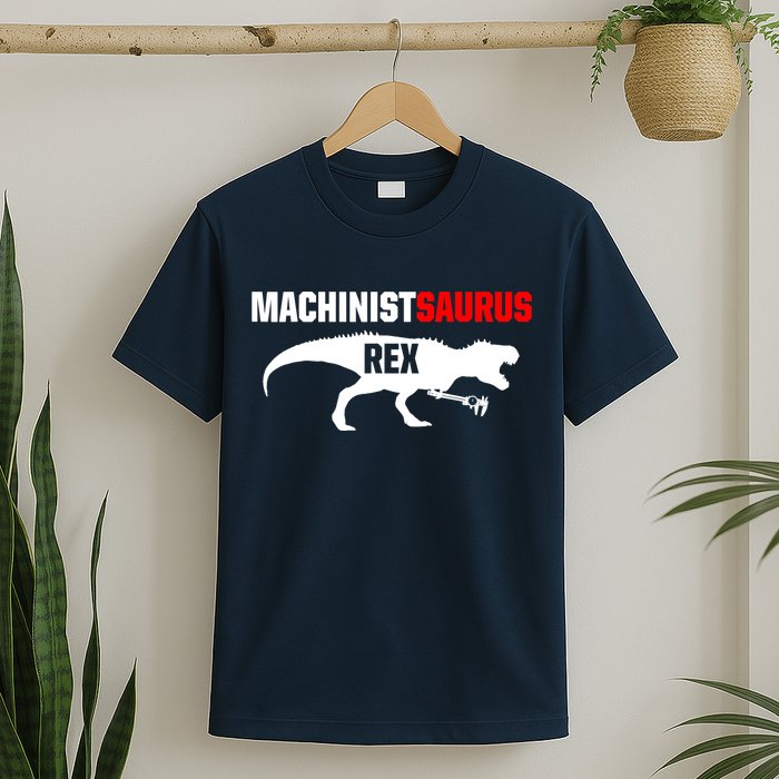 Machinist SaurusRex CNC Machine Operator Machining T-Shirt