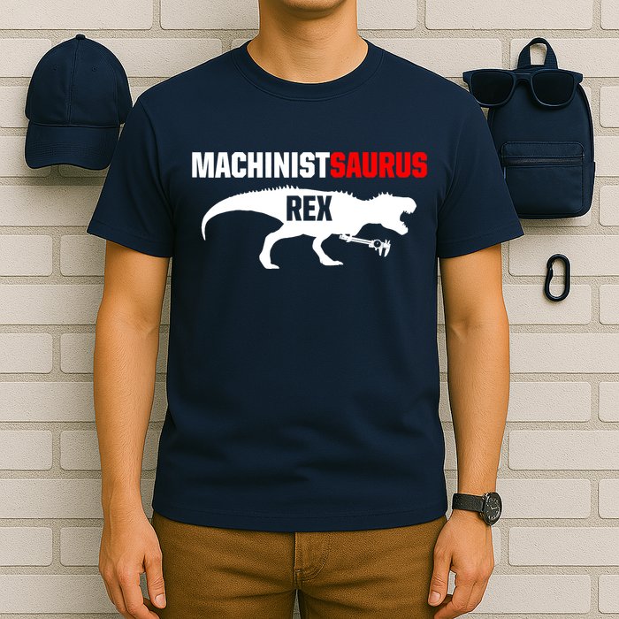 Machinist SaurusRex CNC Machine Operator Machining T-Shirt
