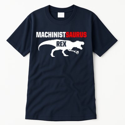 Machinist SaurusRex CNC Machine Operator Machining Tall T-Shirt