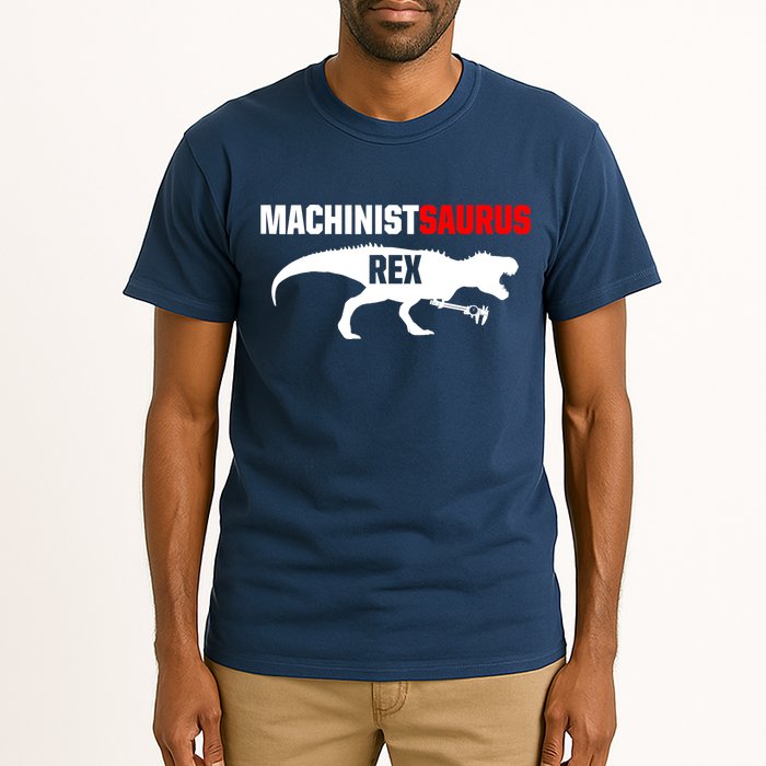 Machinist SaurusRex CNC Machine Operator Machining Tall T-Shirt