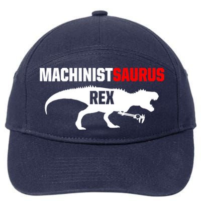 Machinist SaurusRex CNC Machine Operator Machining 7-Panel Snapback Hat