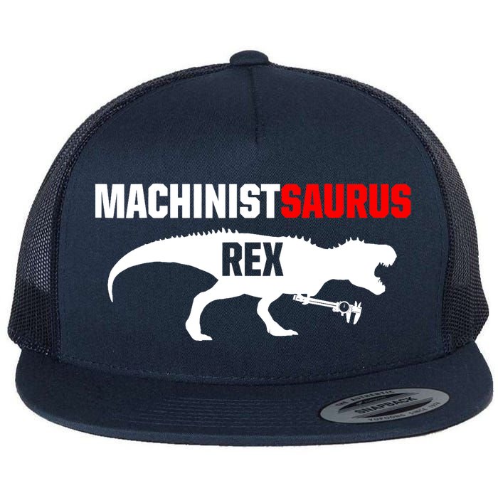 Machinist SaurusRex CNC Machine Operator Machining Flat Bill Trucker Hat