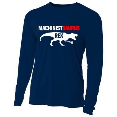 Machinist SaurusRex CNC Machine Operator Machining Cooling Performance Long Sleeve Crew