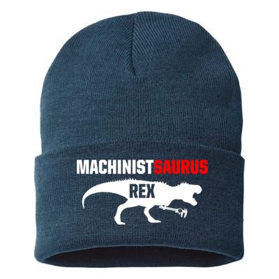 Machinist SaurusRex CNC Machine Operator Machining Sustainable Knit Beanie