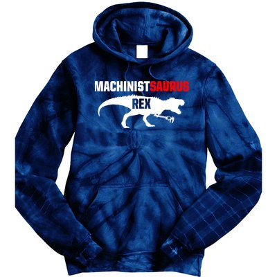 Machinist SaurusRex CNC Machine Operator Machining Tie Dye Hoodie