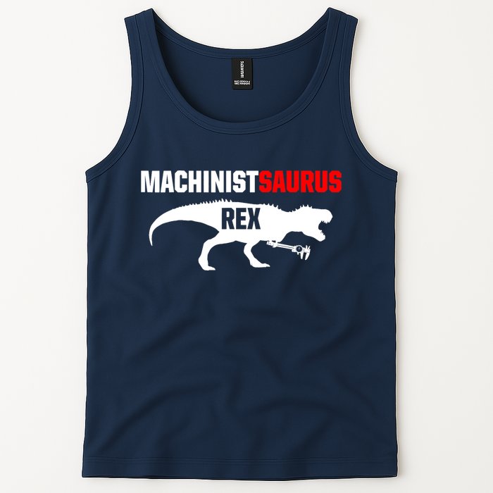 Machinist SaurusRex CNC Machine Operator Machining Tank Top