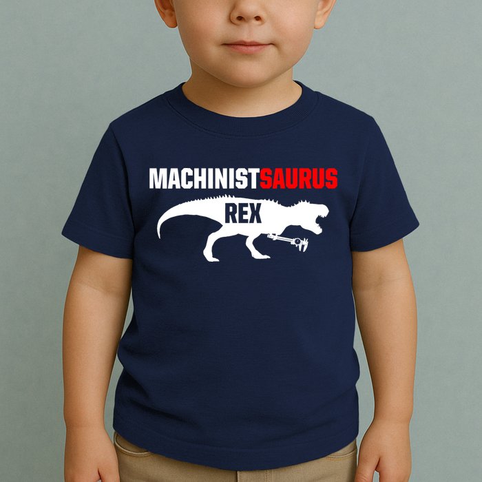 Machinist SaurusRex CNC Machine Operator Machining Toddler T-Shirt