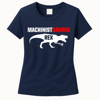 Machinist SaurusRex CNC Machine Operator Machining Womens T-Shirt