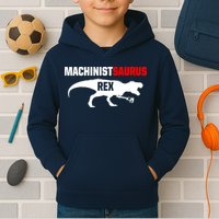 Machinist SaurusRex CNC Machine Operator Machining Kids Hoodie
