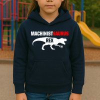 Machinist SaurusRex CNC Machine Operator Machining Kids Hoodie