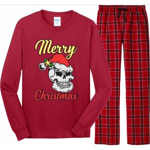 Merry Skull Chirstmas Long Sleeve Pajama Set