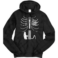 Music Skeleton Cool Guitar Microphone Speaker Heart Musician Tie Dye Hoodie