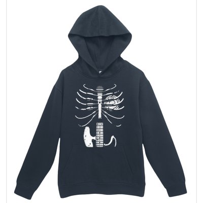 Music Skeleton Cool Guitar Microphone Speaker Heart Musician Urban Pullover Hoodie