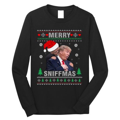 Merry Sniffmas Christmas Anti Biden Ugly Christmas Sweater Long Sleeve Shirt