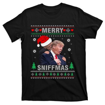 Merry Sniffmas Christmas Anti Biden Ugly Christmas Sweater T-Shirt