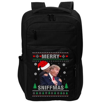 Merry Sniffmas Christmas Anti Biden Ugly Christmas Sweater Impact Tech Backpack