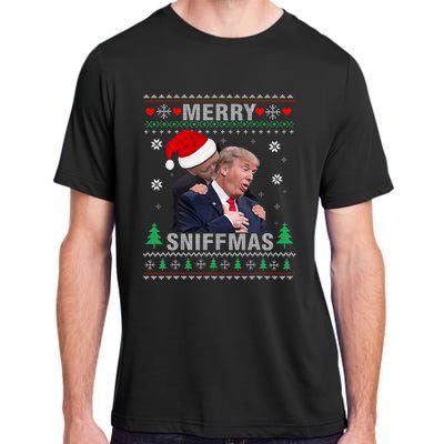 Merry Sniffmas Christmas Anti Biden Ugly Christmas Sweater Adult ChromaSoft Performance T-Shirt