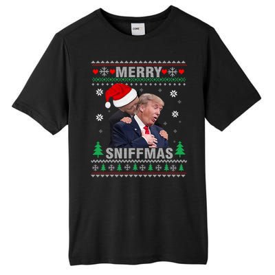 Merry Sniffmas Christmas Anti Biden Ugly Christmas Sweater Tall Fusion ChromaSoft Performance T-Shirt